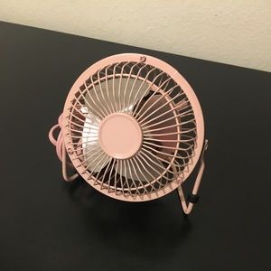 Mini Pink Fan (Desk Fan)